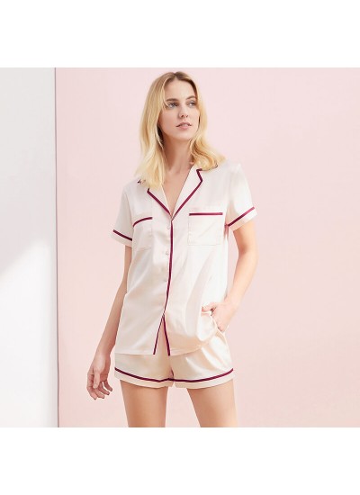 Summer simple casual women's short sleeve sleepwear sets