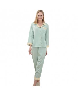 Summer sexy two piece pajama sets large size ice silk sleepwear