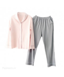 New long sleeve pajamas women's cardigan cotton sleepwear set