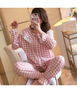 Autumn and winter new long sleeve pajamas women's ...