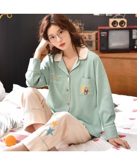 fashion Winter cotton women's pajamas leisure long...