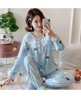 Spring and autumn long sleeve Pajama women's milk ...