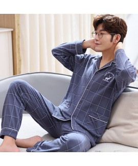 Winter 100 cotton men's casual pajamas sets creative Sleepwear for male