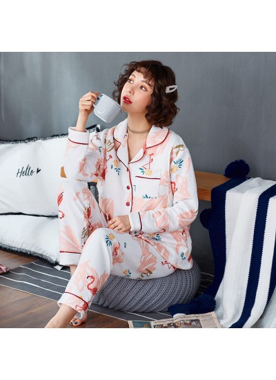 Winter moonsuit thickened air cotton sandwich pure cotton warm pajamas for pregnant women