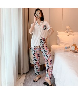 lively thin pajamas for women short sleeve cool cardigan pajama set fashion casual comfortable sleepwear