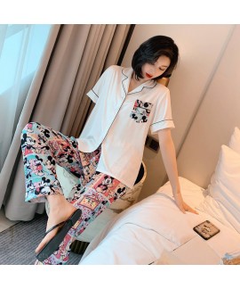 lively thin pajamas for women short sleeve cool cardigan pajama set fashion casual comfortable sleepwear