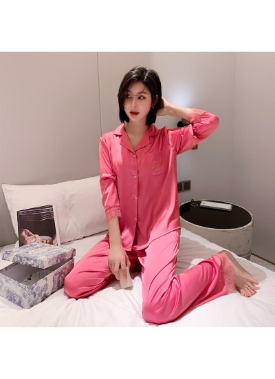 New personalized leisure pajama set spring and summer simple trend comfortable sleepwear