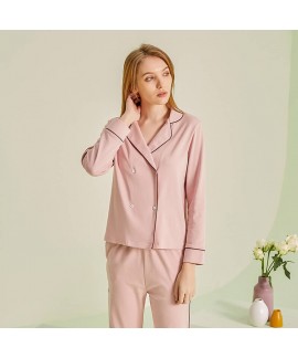 Pajama women's cotton sleepwear for spring long sleeve high quality pajama set