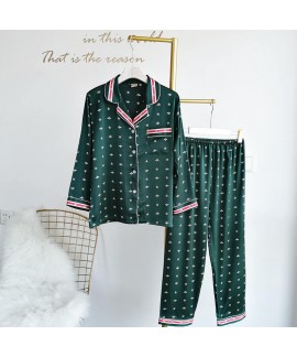 Ice silk cool pajamas new simple fashion summer Pa...