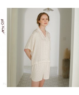 2020 summer Polo short sleeve sleepwear Short Pajama set