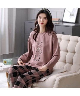 women's Cotton pajamas autumn and winter two piece...