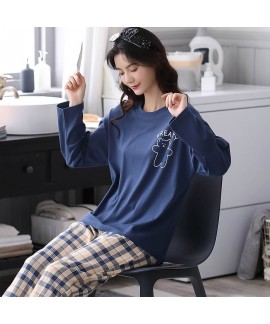 Autumn cotton pajamas women's lovely Pullover leisure sleepwear two piece set