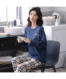 Autumn cotton pajamas women's lovely Pullover leisure sleepwear two piece set