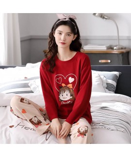 Lovely autumn and winter student leisure sleepwear sets