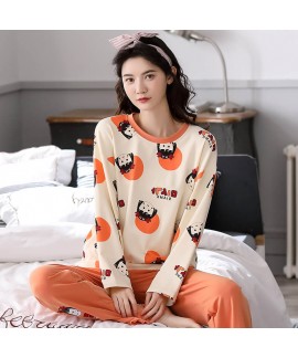 Cotton pajamas loose long sleeve student sleepwear sets