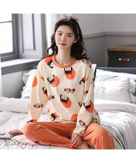 Cotton pajamas loose long sleeve student sleepwear sets