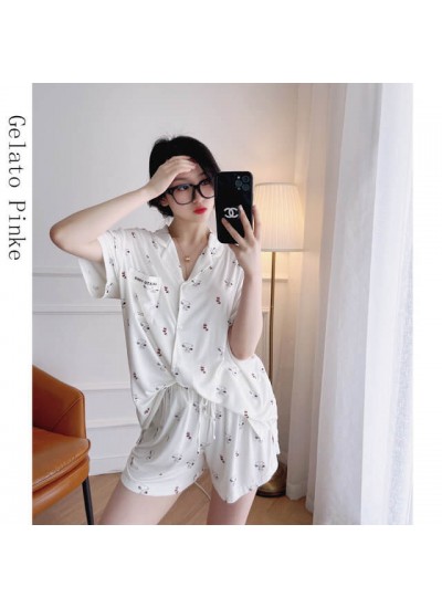 GP short pajamas 2023 summer thin home pajamas short-sleeved women pajamas sets