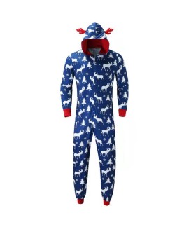 Printed reindeer family suit Christmas home clothes