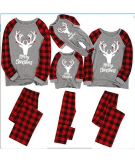 All family new plaid antler Christmas suit autumn ...