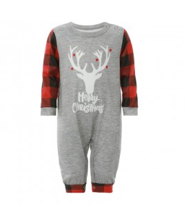 All family new plaid antler Christmas suit autumn pajamas