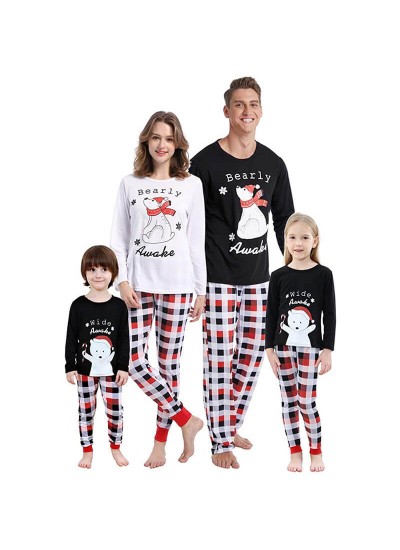 Christmas womens snowman printed parent-child suit