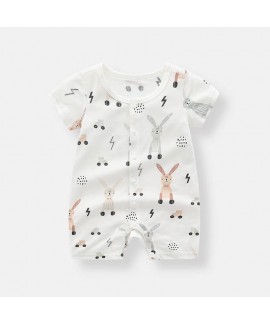 Bamboo Fiber Baby sleepwear Short Sleeve Baby One Piece Pajamas