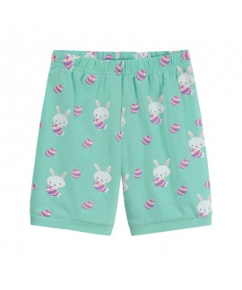 Easter Day Cartoon Rabbit Print Children's Two Pieces Pajamas sets
