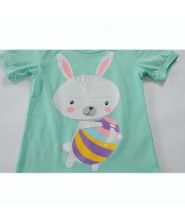 Easter Day Cartoon Rabbit Print Children's Two Pie...