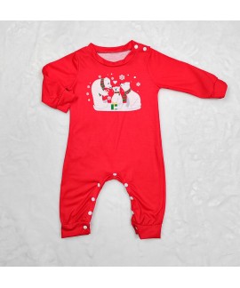 Snowflake Bear Christmas print loungewear pajama set