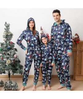 Printed Christmas home clothes pajamas two-piece suit