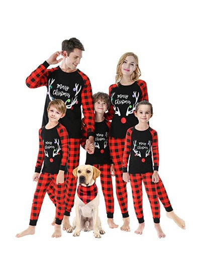 Christmas family print loungewear pajama set