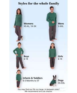 Christmas housewear parent-child suit plaid printed pajamas