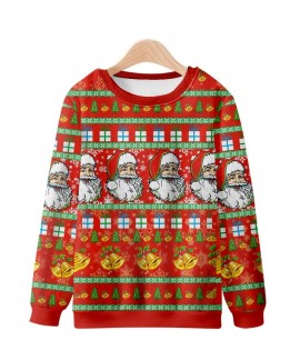 Christmas carnival 3D digital print men's crewneck sweatshirt