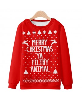 Christmas carnival 3D digital print men's crewneck...